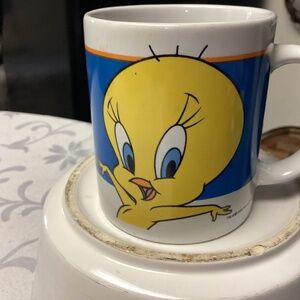 Vintage 1998 Tweety Bird  By LOONEY-TUNES   Cup / Mug Yellow Blue